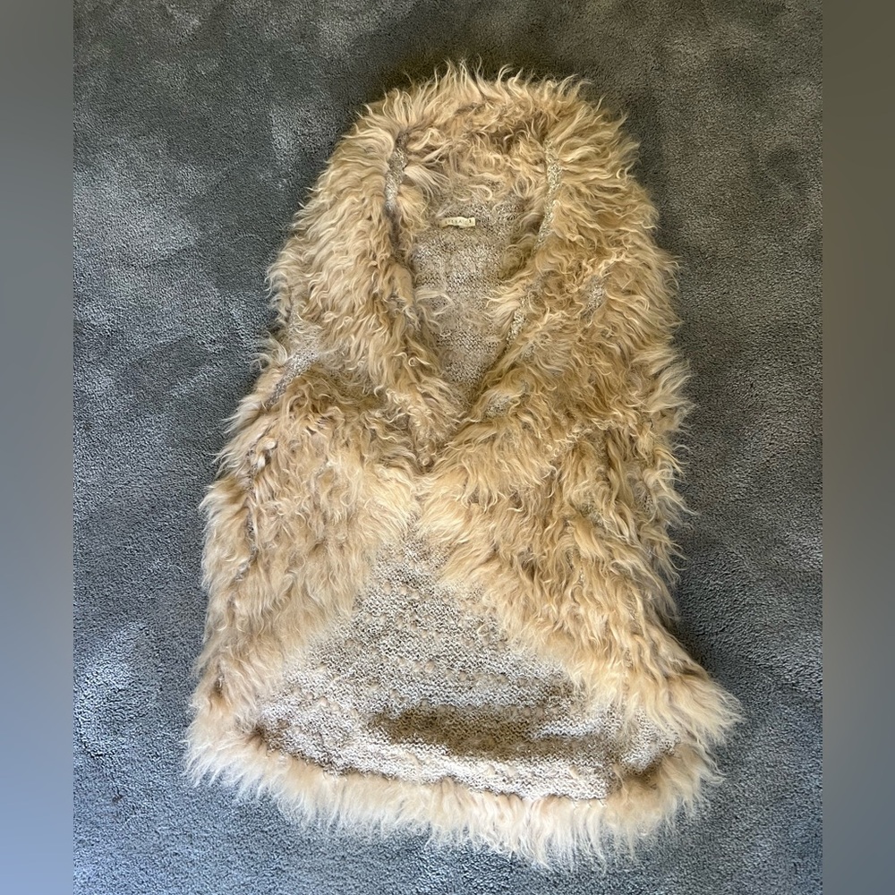Lilya Love Mongolian Lamb Fur Vest with side Pockets